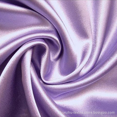 Polyester satin fabric, weighs 180gsm, 75 x 300D yarn